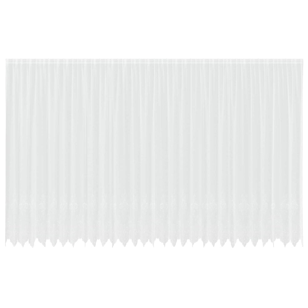 vidaXL Firanka Koronkowa z zasłonami Biały 280 x 750 cm Poliester