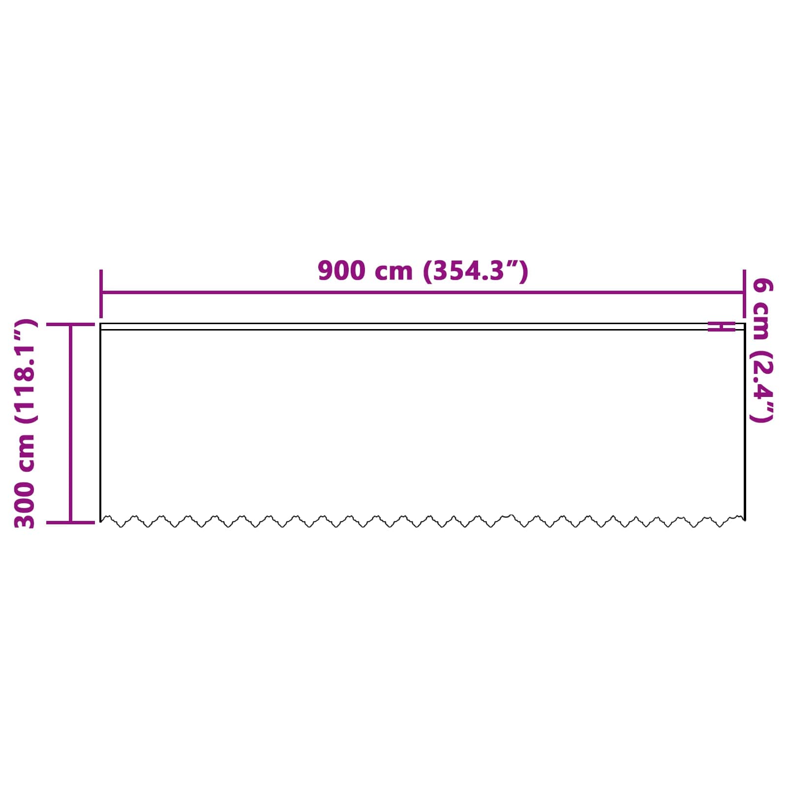 vidaXL Firanka Koronkowa z zasłonami Biały 300 x 900 cm Poliester