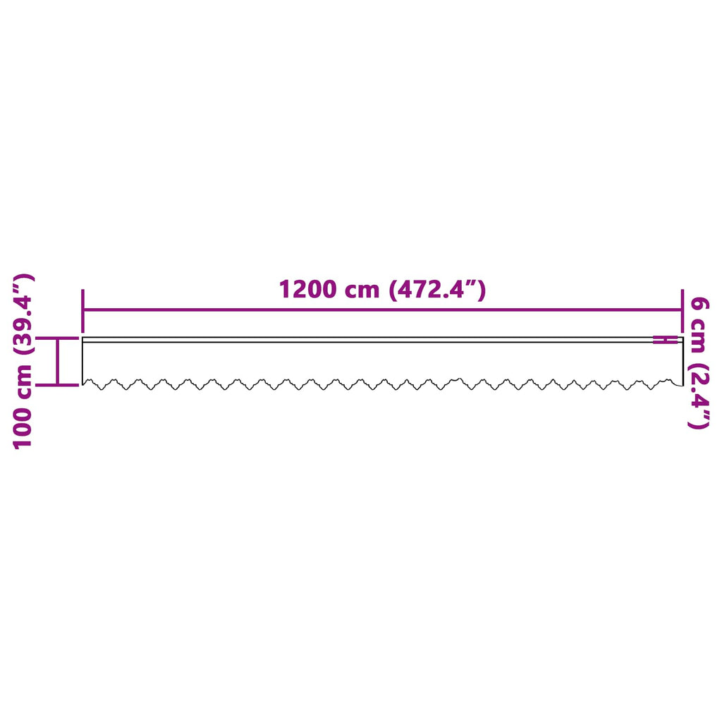 vidaXL Firanka Koronkowa z zasłonami Biały 100 x 1200 cm Poliester