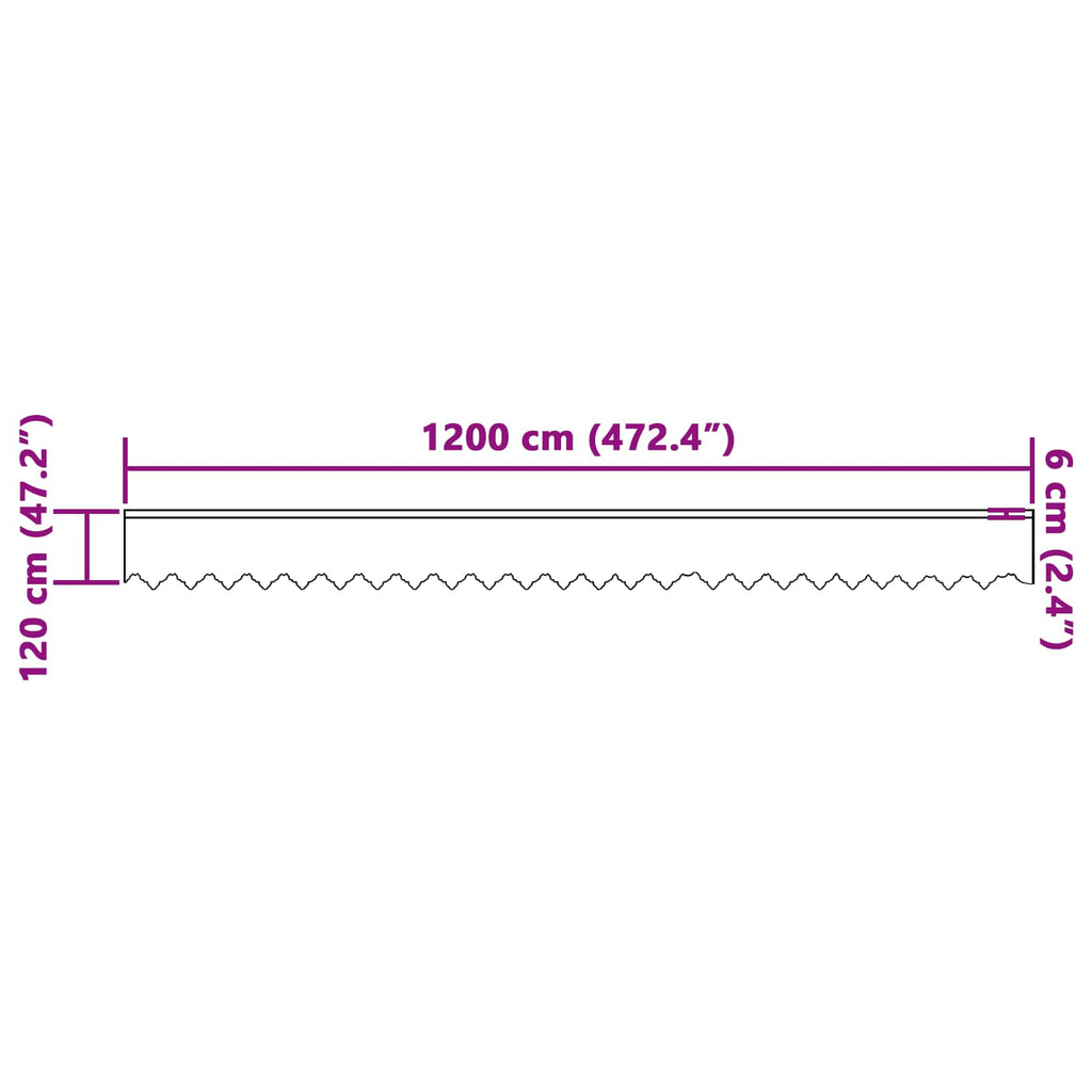 vidaXL Firanka Koronkowa z zasłonami Biały 120 x 1200 cm Poliester