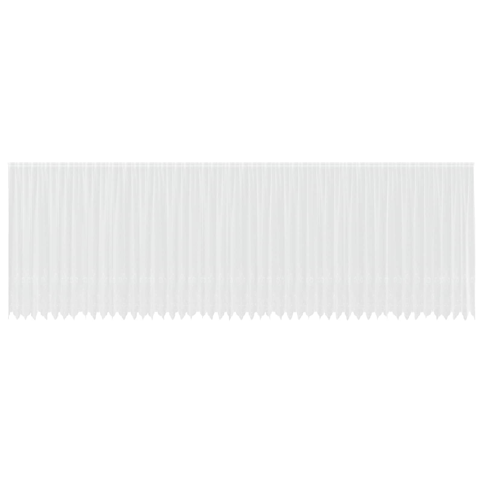 vidaXL Firanka Koronkowa z zasłonami Biały 200 x 1200 cm Poliester