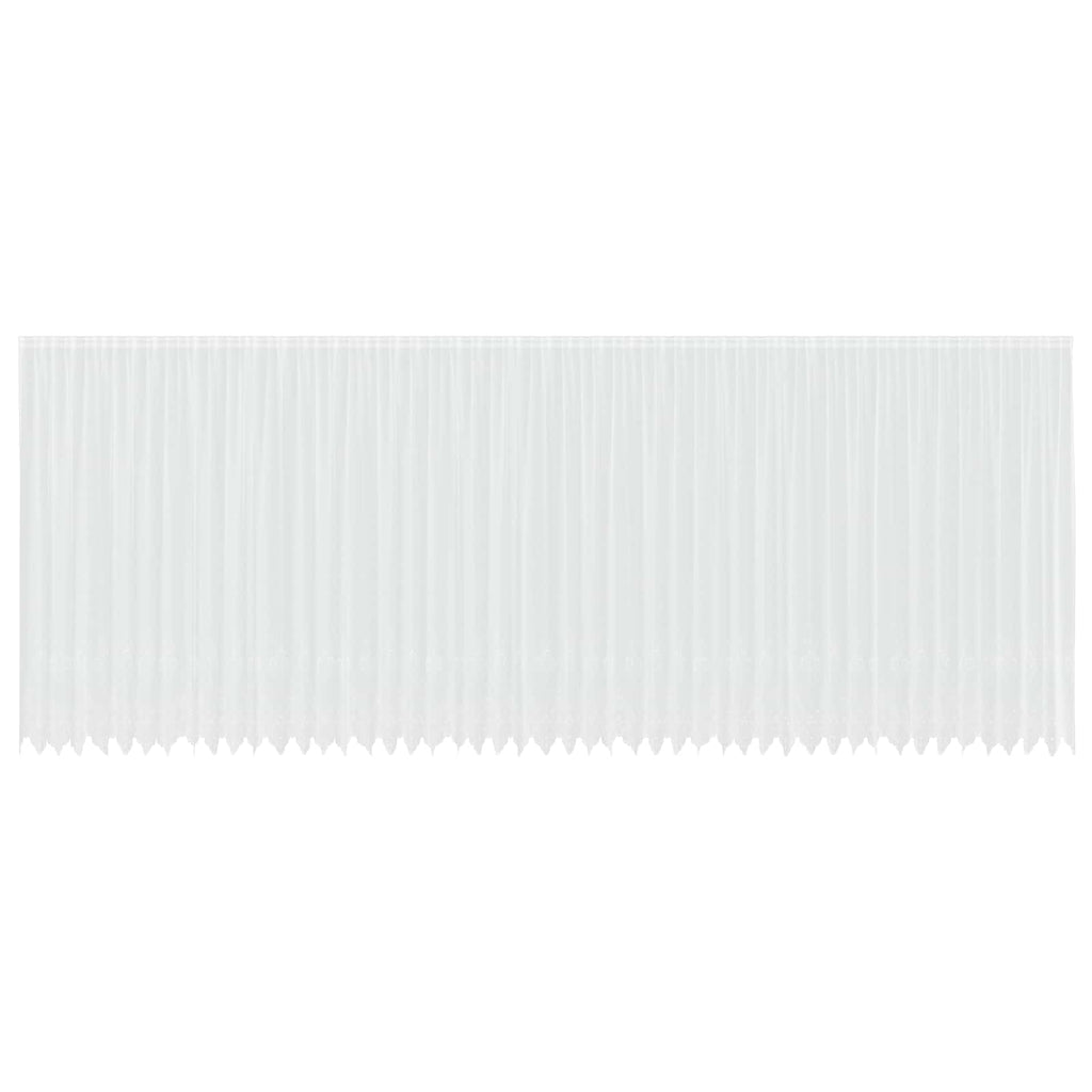 vidaXL Firanka Koronkowa z zasłonami Biały 300 x 1200 cm Poliester