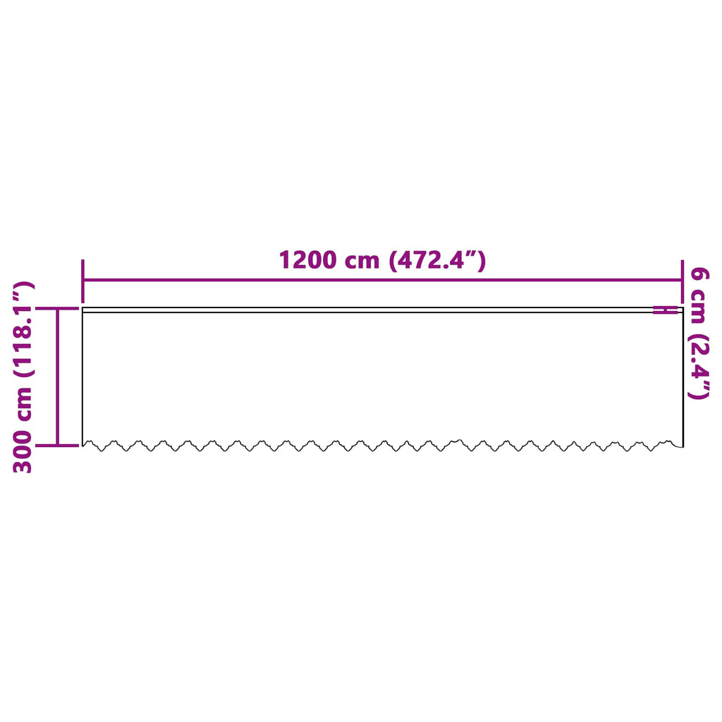vidaXL Firanka Koronkowa z zasłonami Biały 300 x 1200 cm Poliester
