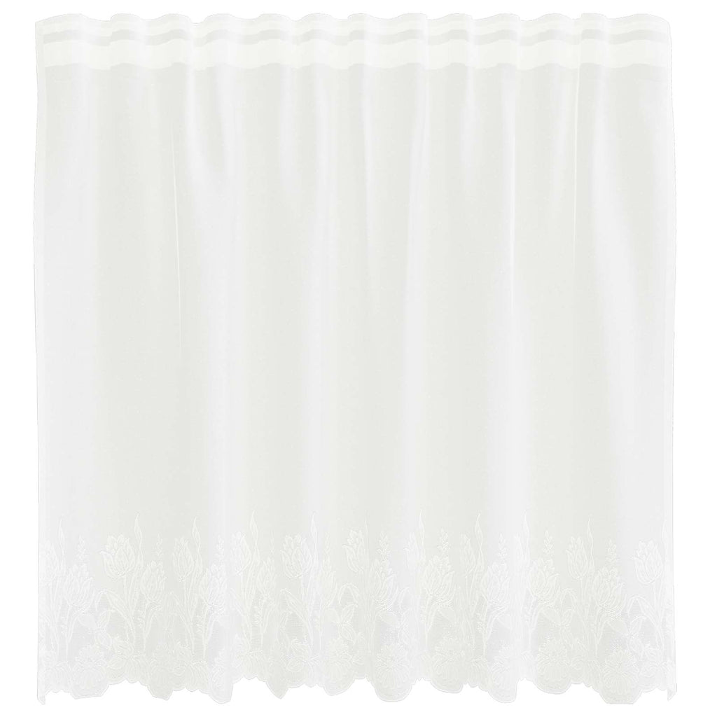 vidaXL Firanka Koronkowa z zasłonami Biały 80 x 150 cm Poliester