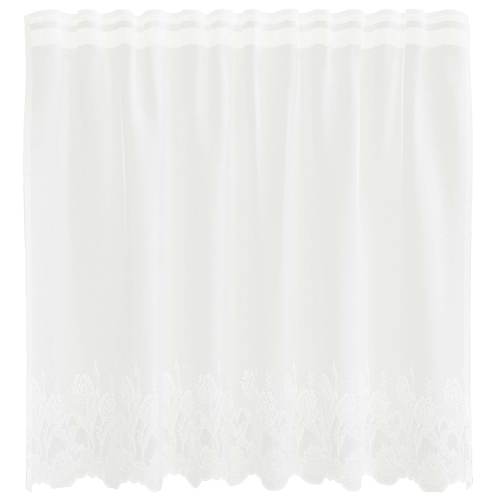 vidaXL Firanka Koronkowa z zasłonami Biały 80 x 150 cm Poliester