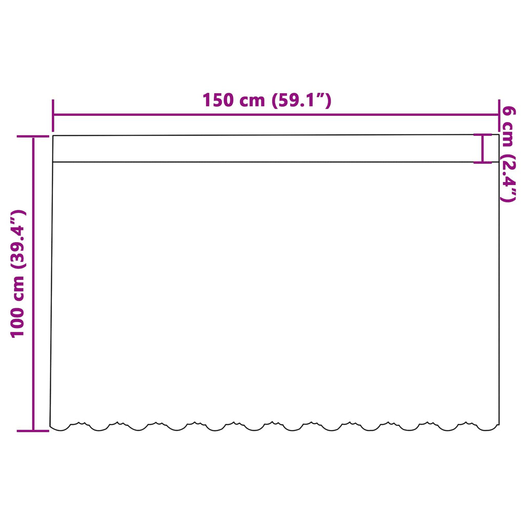 vidaXL Firanka Koronkowa z zasłonami Biały 100 x 150 cm Poliester