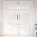 vidaXL Firanka Koronkowa z zasłonami Biały 200 x 150 cm Poliester