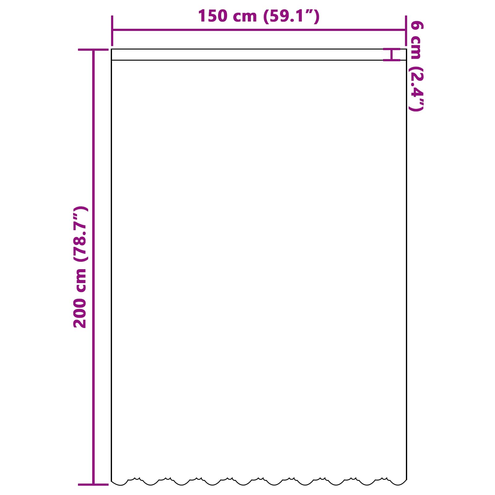 vidaXL Firanka Koronkowa z zasłonami Biały 200 x 150 cm Poliester