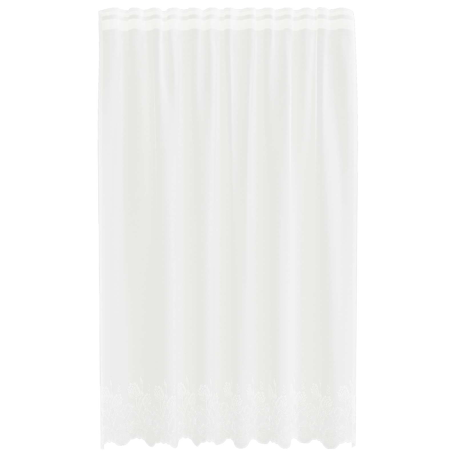 vidaXL Firanka Koronkowa z zasłonami Biały 240 x 150 cm Poliester