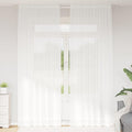 vidaXL Firanka Koronkowa z zasłonami Biały 260 x 150 cm Poliester