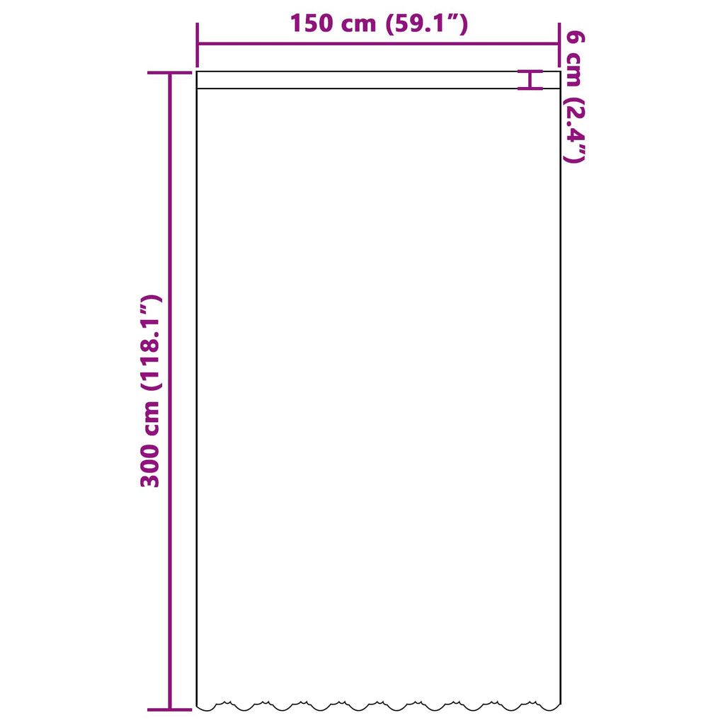 vidaXL Firanka Koronkowa z zasłonami Biały 300 x 150 cm Poliester
