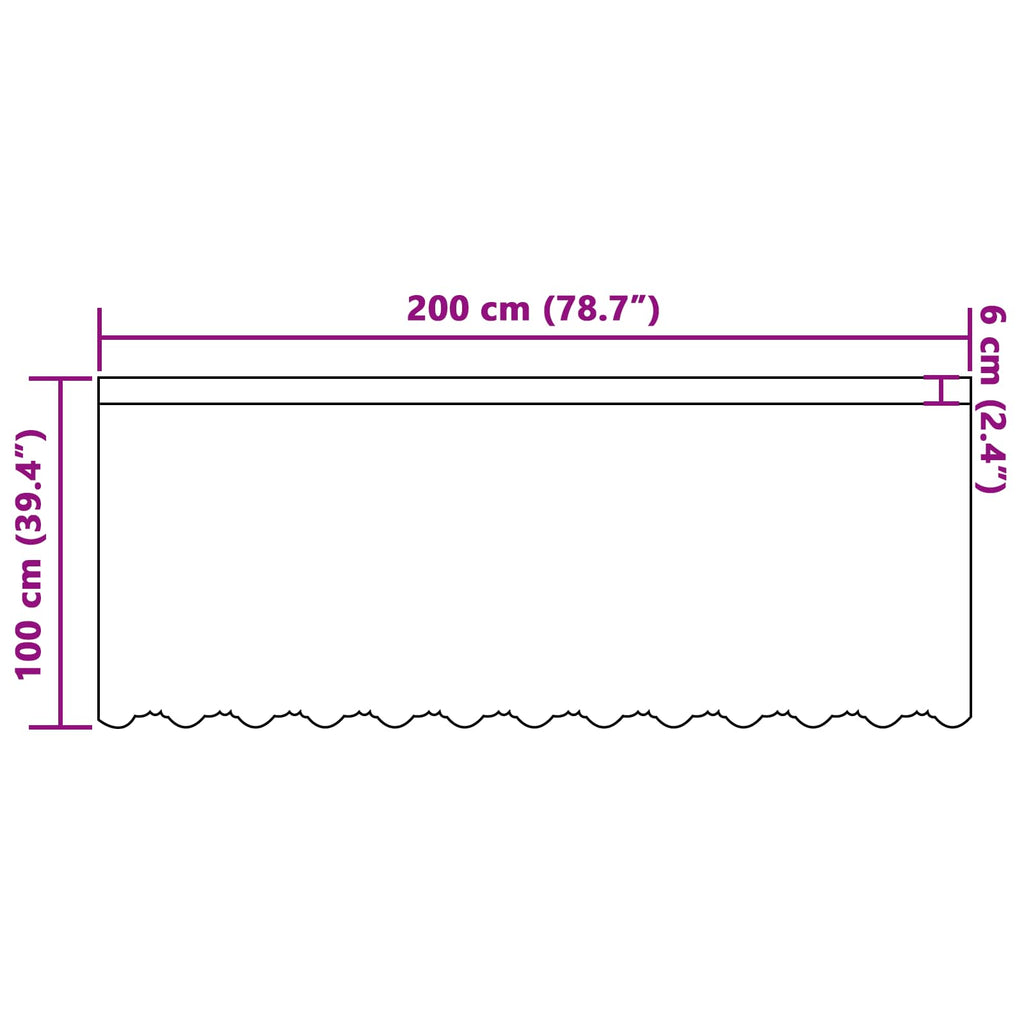 vidaXL Firanka Koronkowa z zasłonami Biały 100 x 200 cm Poliester