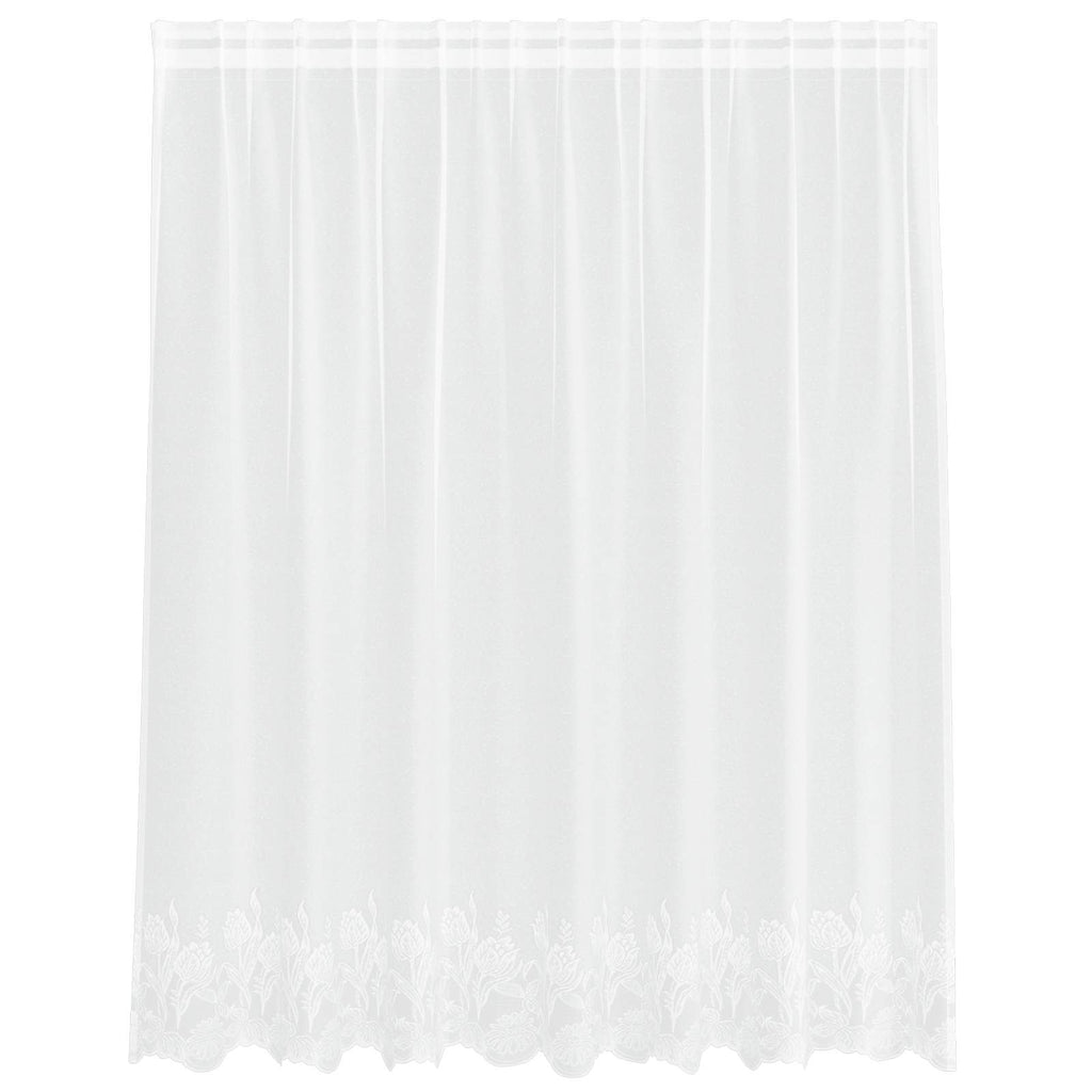 vidaXL Firanka Koronkowa z zasłonami Biały 140 x 200 cm Poliester