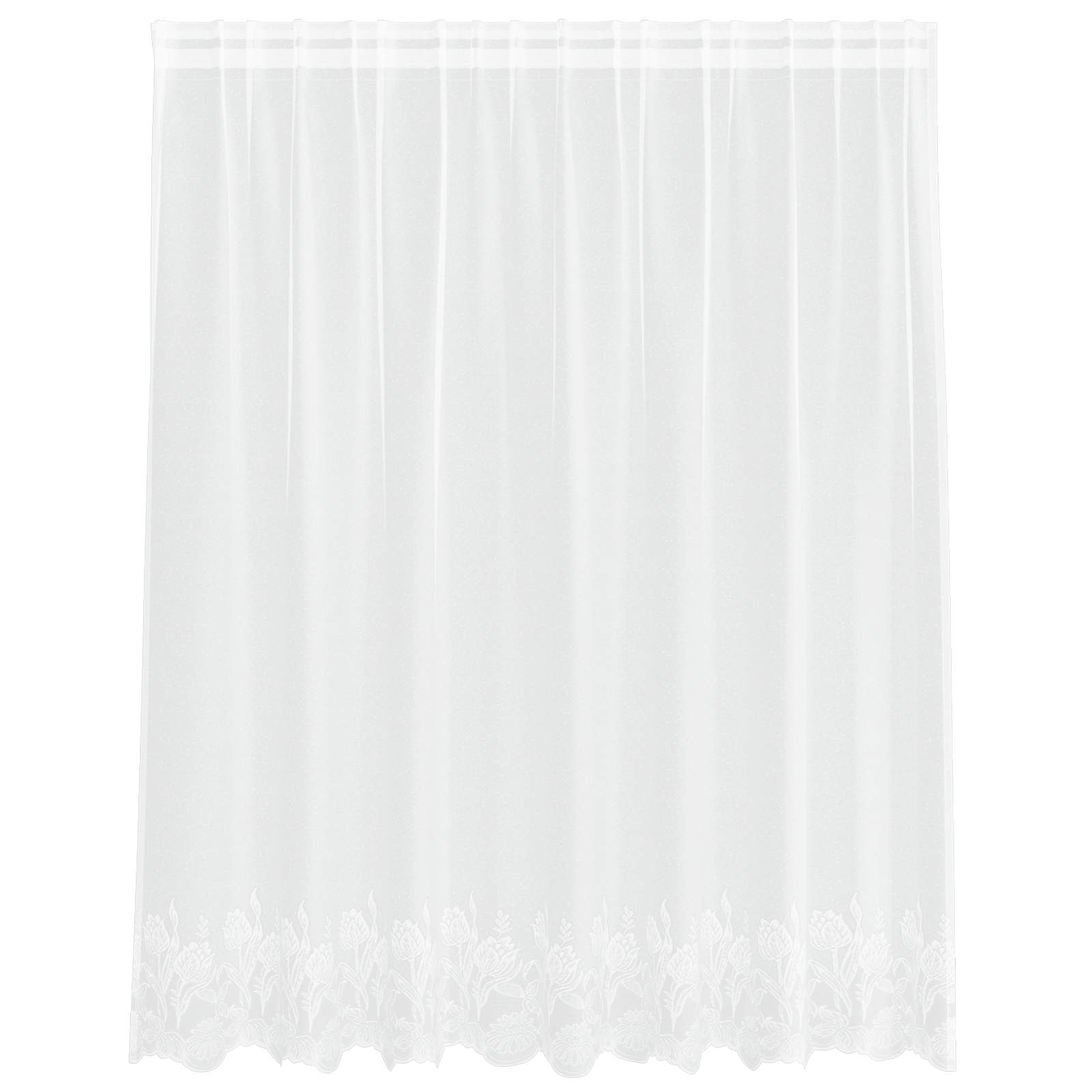 vidaXL Firanka Koronkowa z zasłonami Biały 140 x 200 cm Poliester