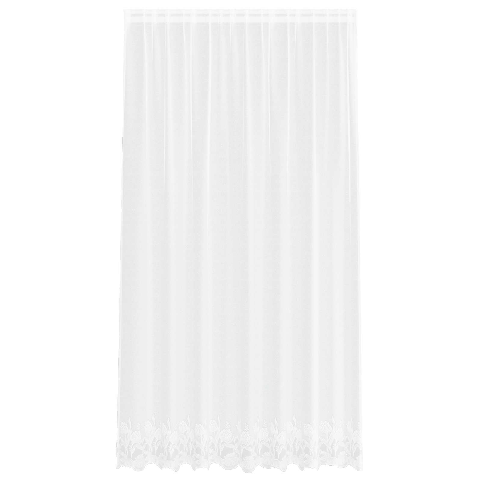 vidaXL Firanka Koronkowa z zasłonami Biały 200 x 200 cm Poliester