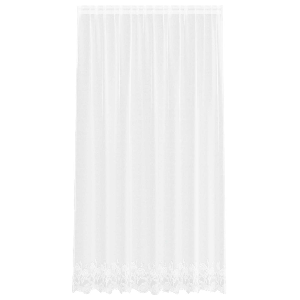 vidaXL Firanka Koronkowa z zasłonami Biały 245 x 200 cm Poliester