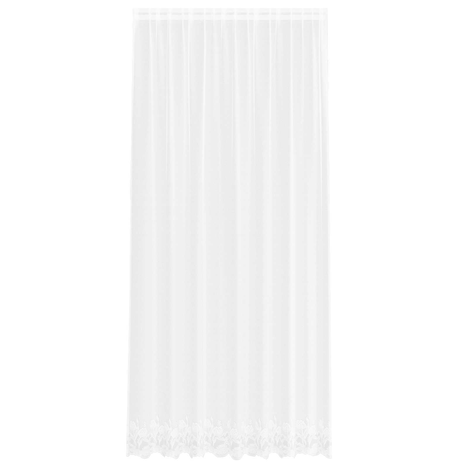 vidaXL Firanka Koronkowa z zasłonami Biały 280 x 200 cm Poliester