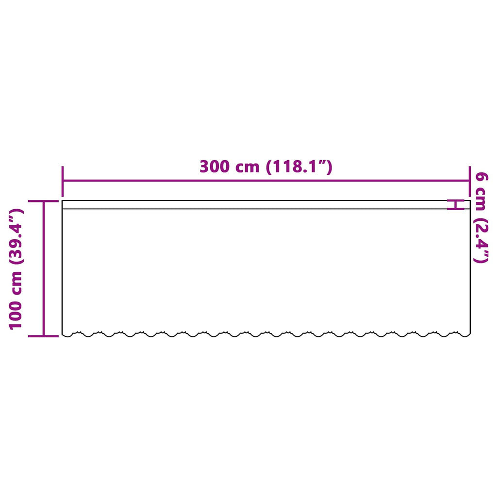 vidaXL Firanka Koronkowa z zasłonami Biały 100 x 300 cm Poliester