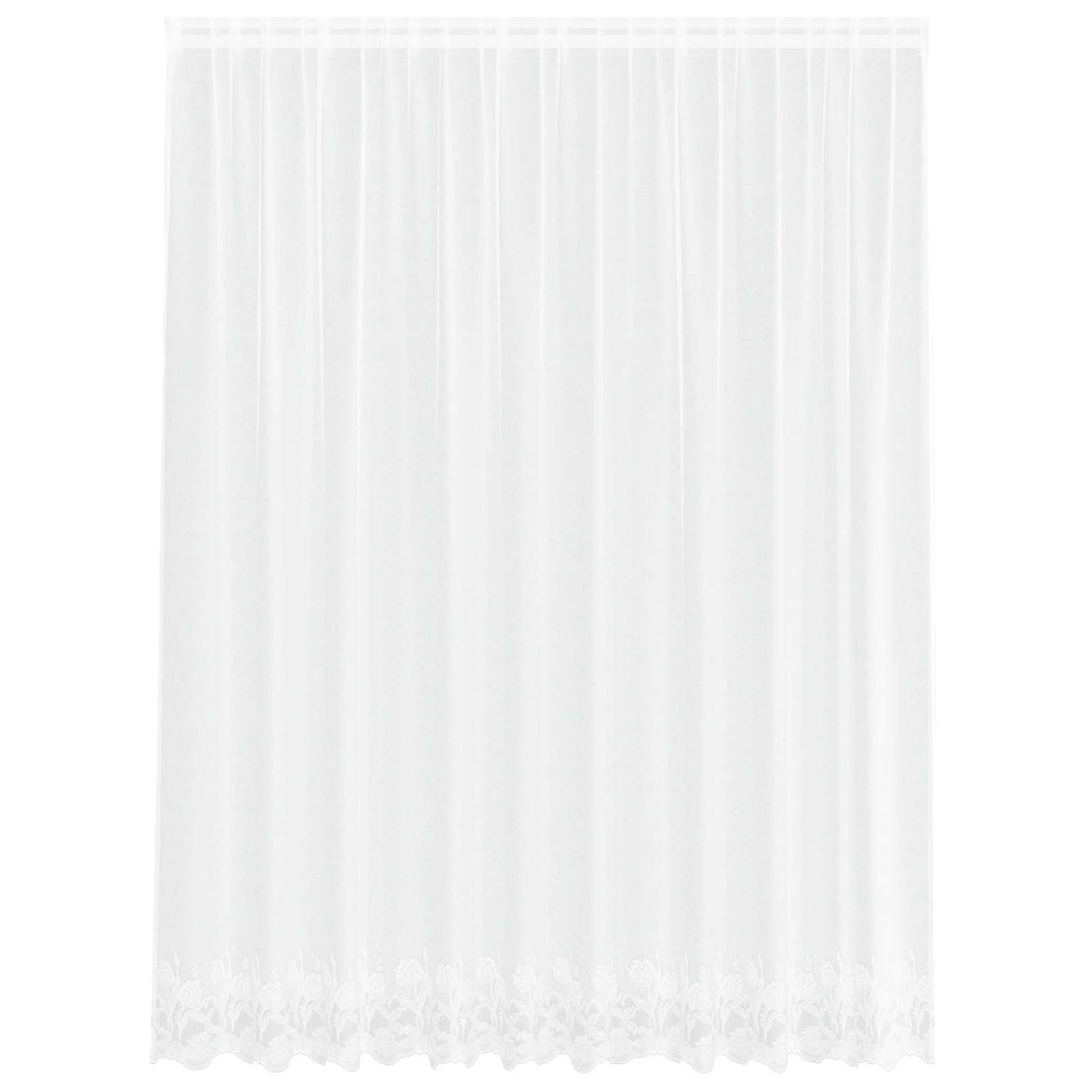 vidaXL Firanka Koronkowa z zasłonami Biały 200 x 300 cm Poliester
