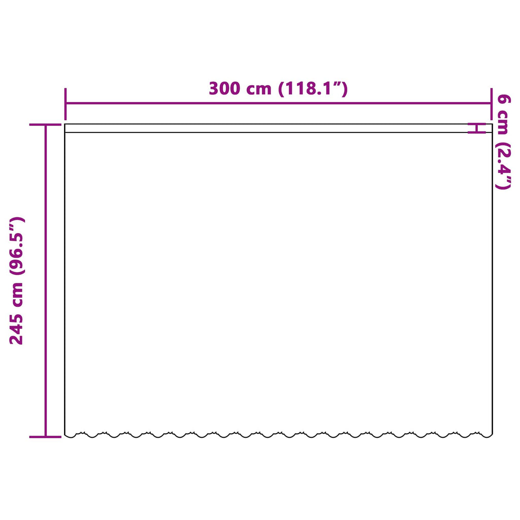 vidaXL Firanka Koronkowa z zasłonami Biały 300 x 245 cm Poliester