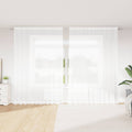 vidaXL Firanka Koronkowa z zasłonami Biały 260 x 300 cm Poliester
