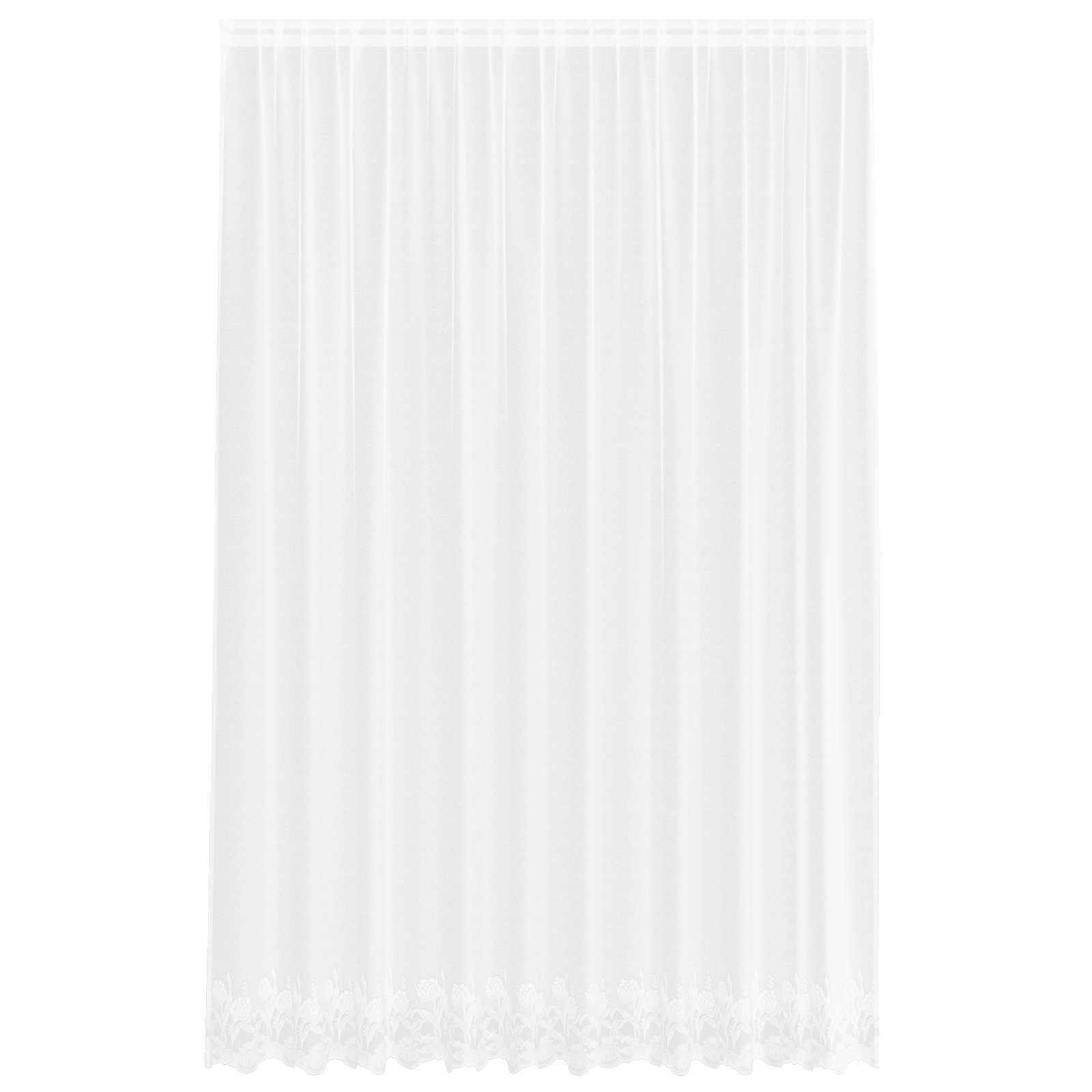 vidaXL Firanka Koronkowa z zasłonami Biały 300 x 300 cm Poliester