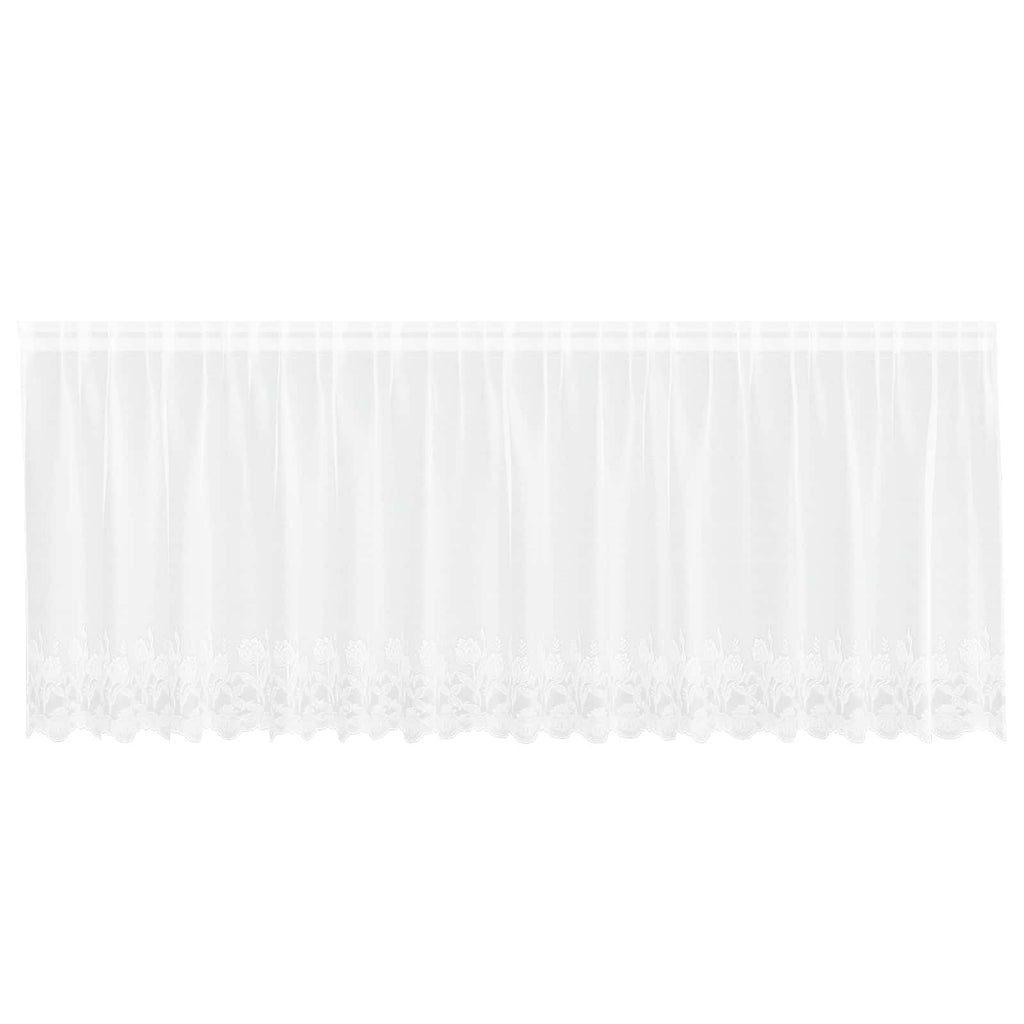 vidaXL Firanka Koronkowa z zasłonami Biały 80 x 400 cm Poliester