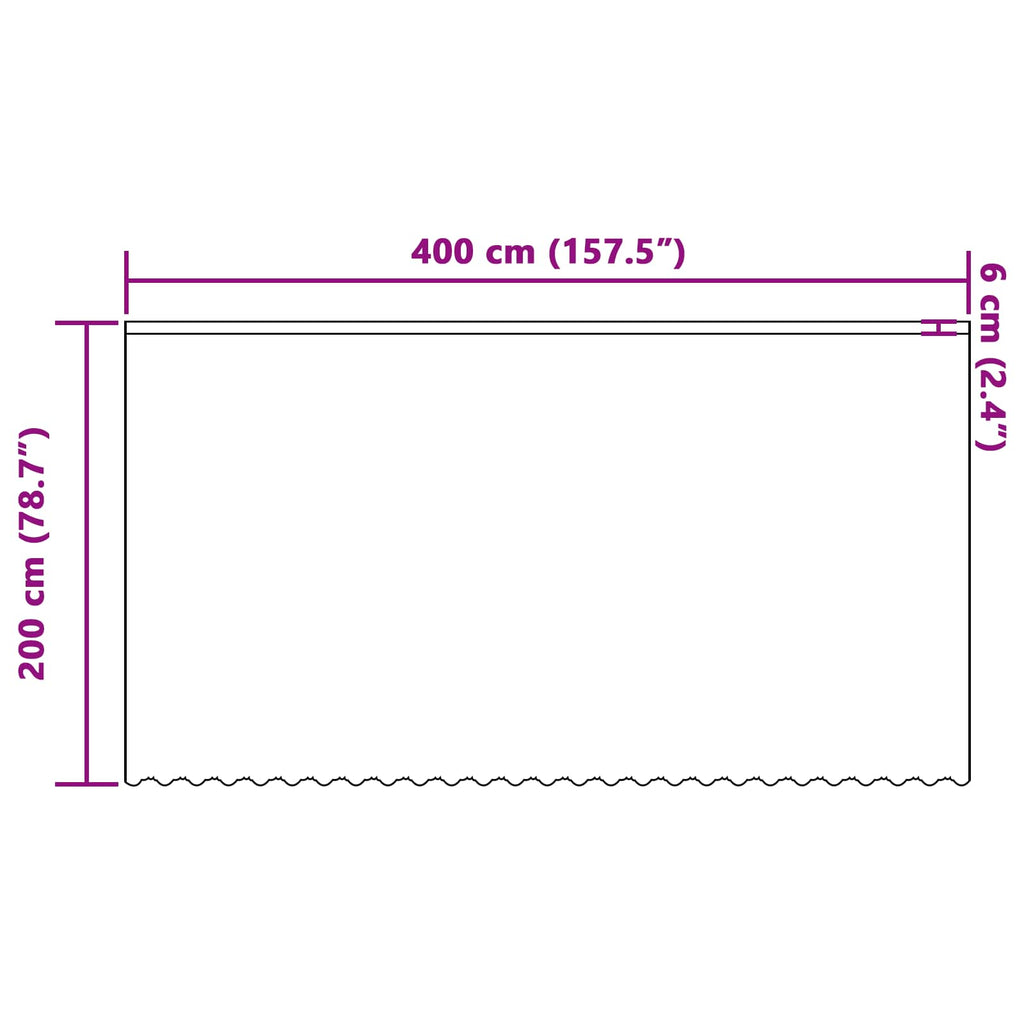 vidaXL Firanka Koronkowa z zasłonami Biały 200 x 400 cm Poliester