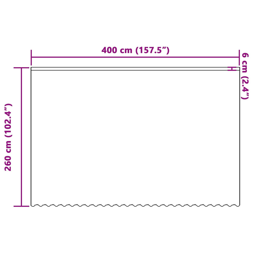 vidaXL Firanka Koronkowa z zasłonami Biały 260 x 400 cm Poliester
