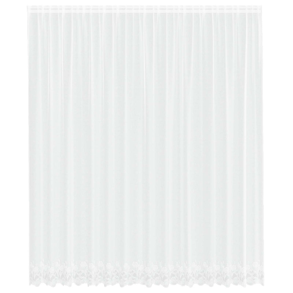 vidaXL Firanka Koronkowa z zasłonami Biały 280 x 400 cm Poliester