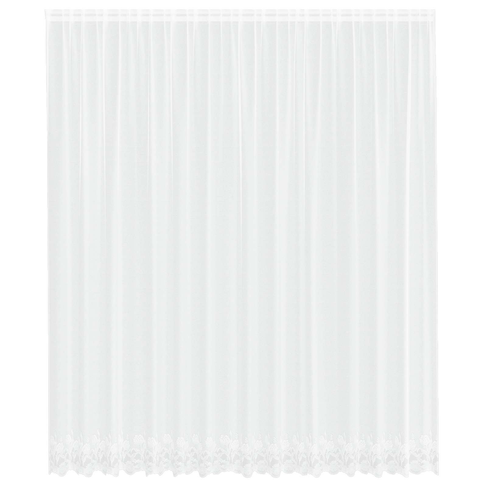 vidaXL Firanka Koronkowa z zasłonami Biały 280 x 400 cm Poliester
