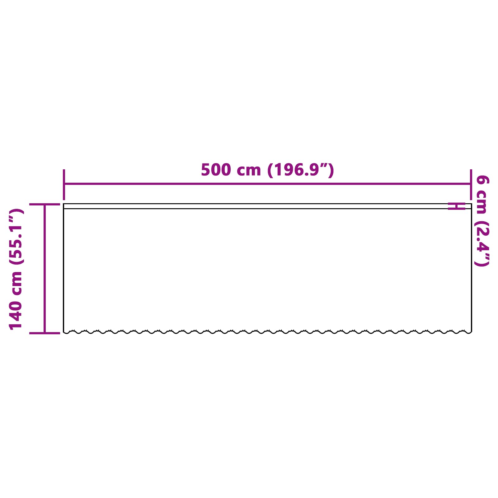 vidaXL Firanka Koronkowa z zasłonami Biały 140 x 500 cm Poliester