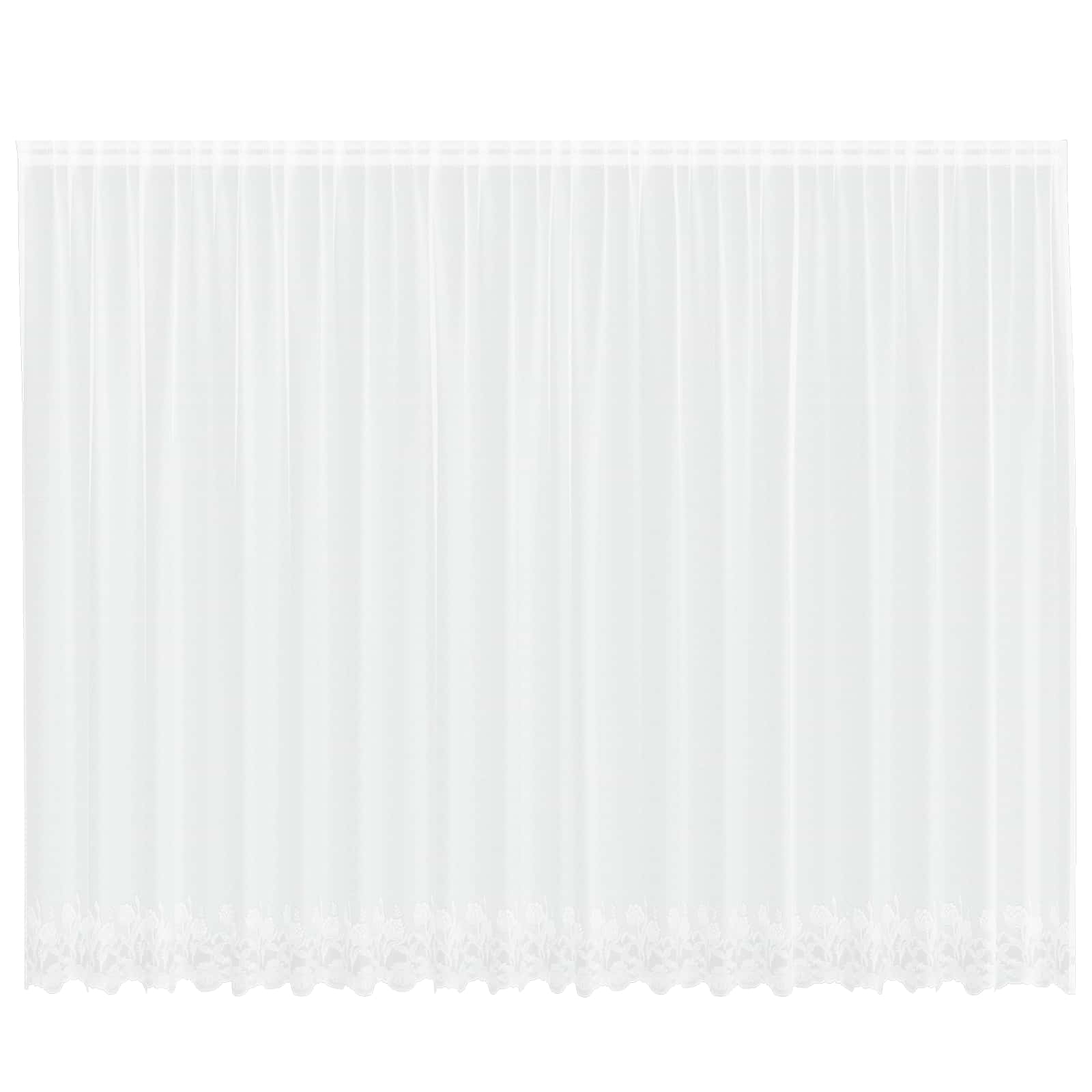 vidaXL Firanka Koronkowa z zasłonami Biały 200 x 500 cm Poliester