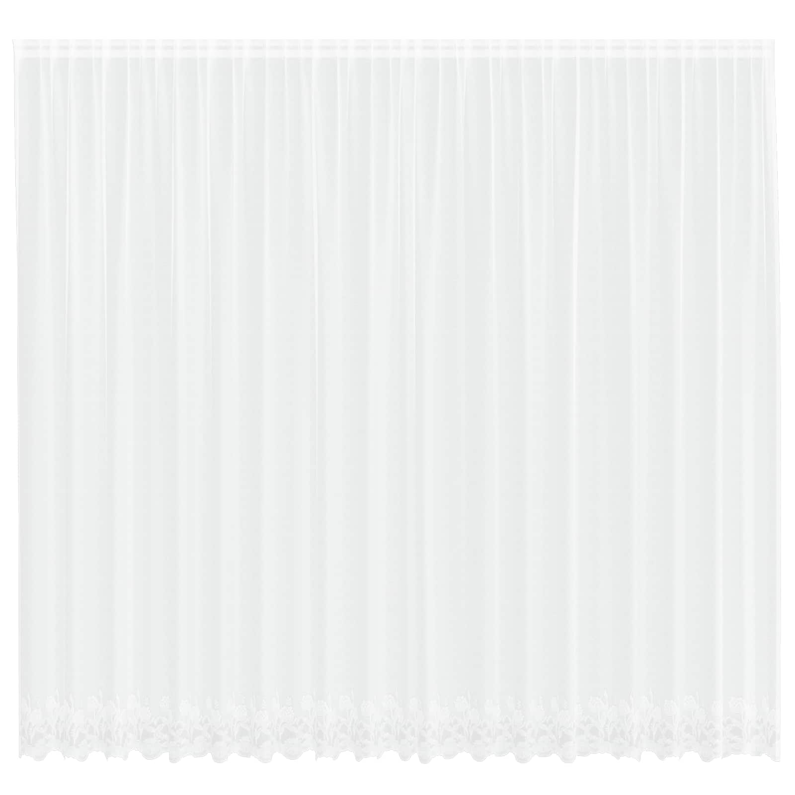 vidaXL Firanka Koronkowa z zasłonami Biały 280 x 500 cm Poliester