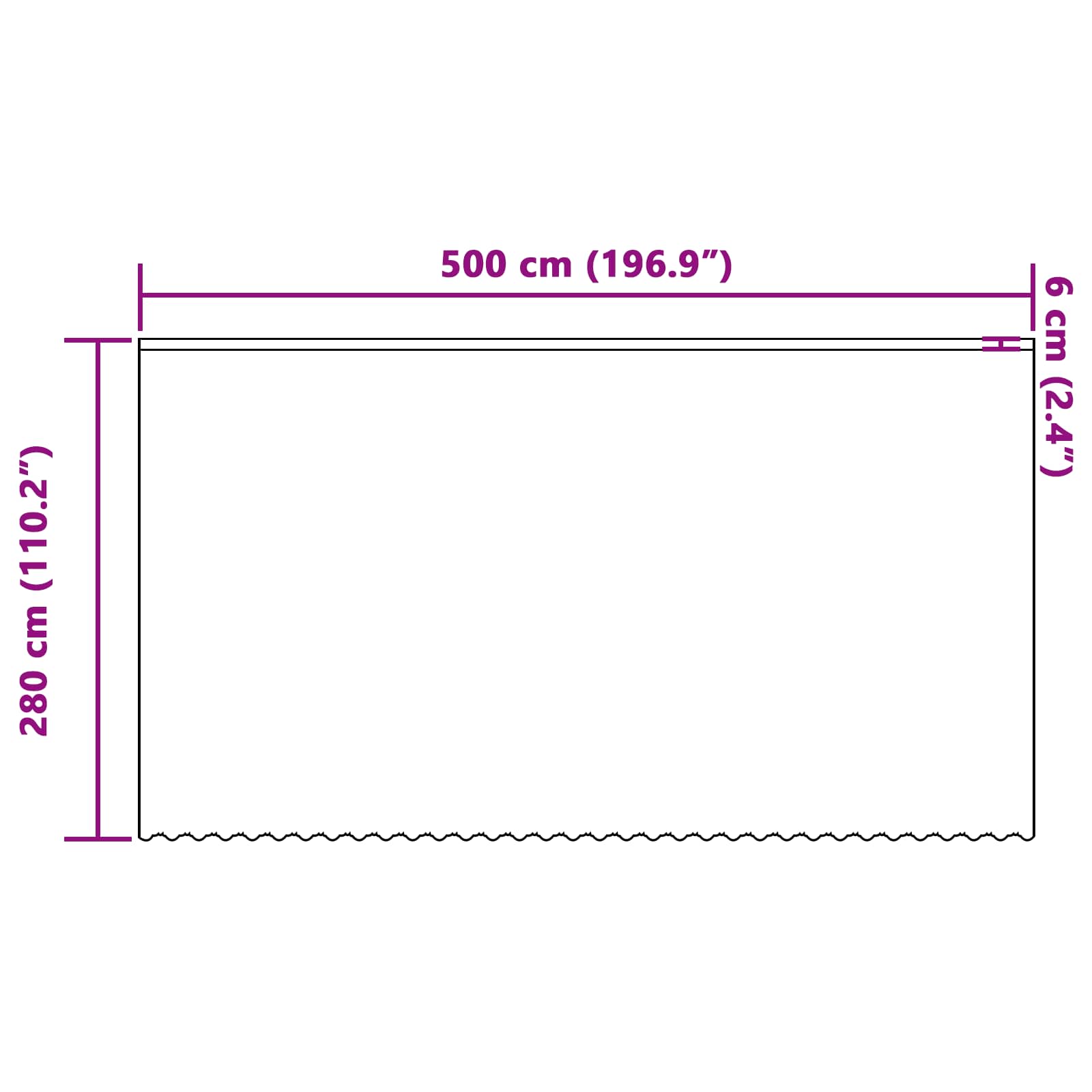vidaXL Firanka Koronkowa z zasłonami Biały 280 x 500 cm Poliester