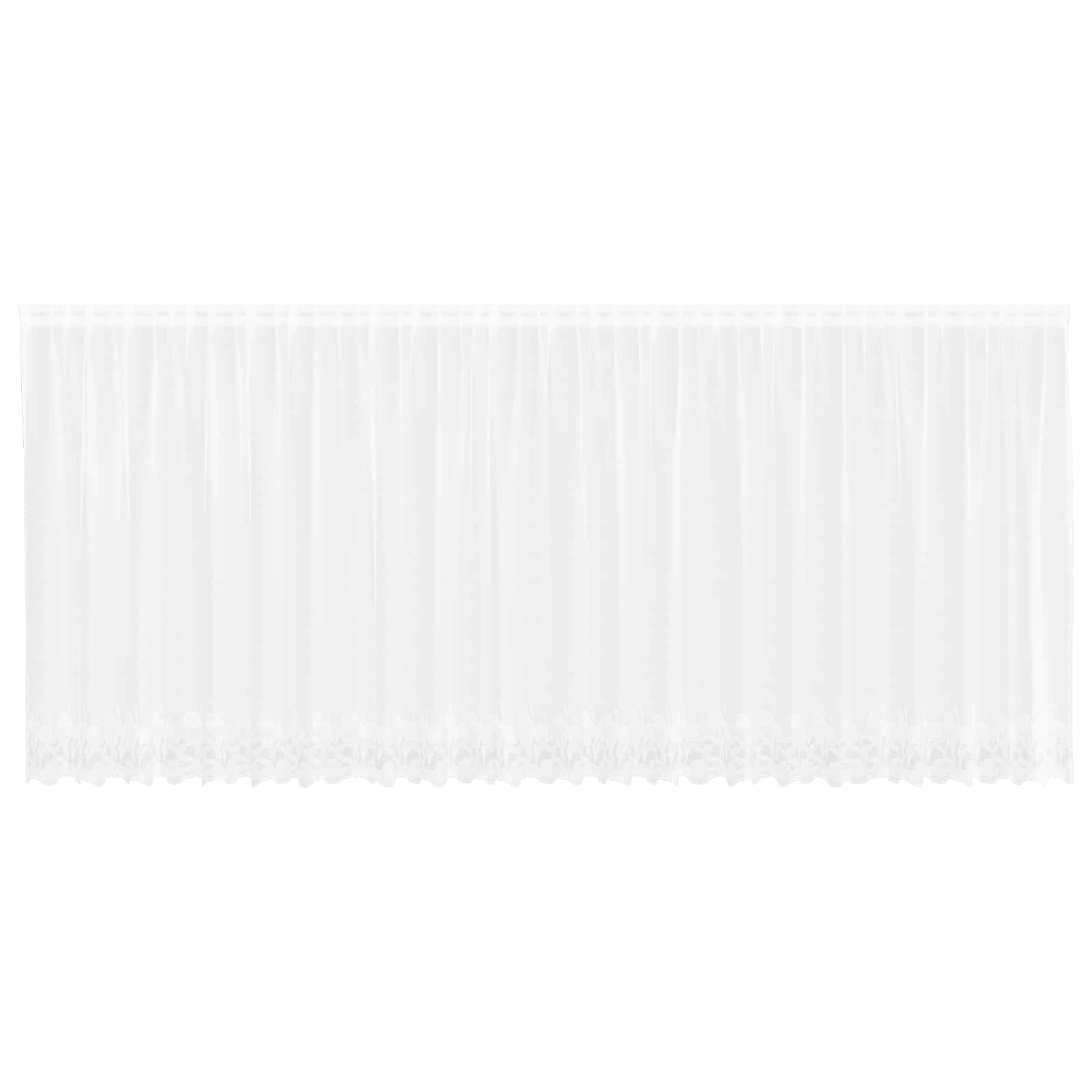 vidaXL Firanka Koronkowa z zasłonami Biały 160 x 600 cm Poliester