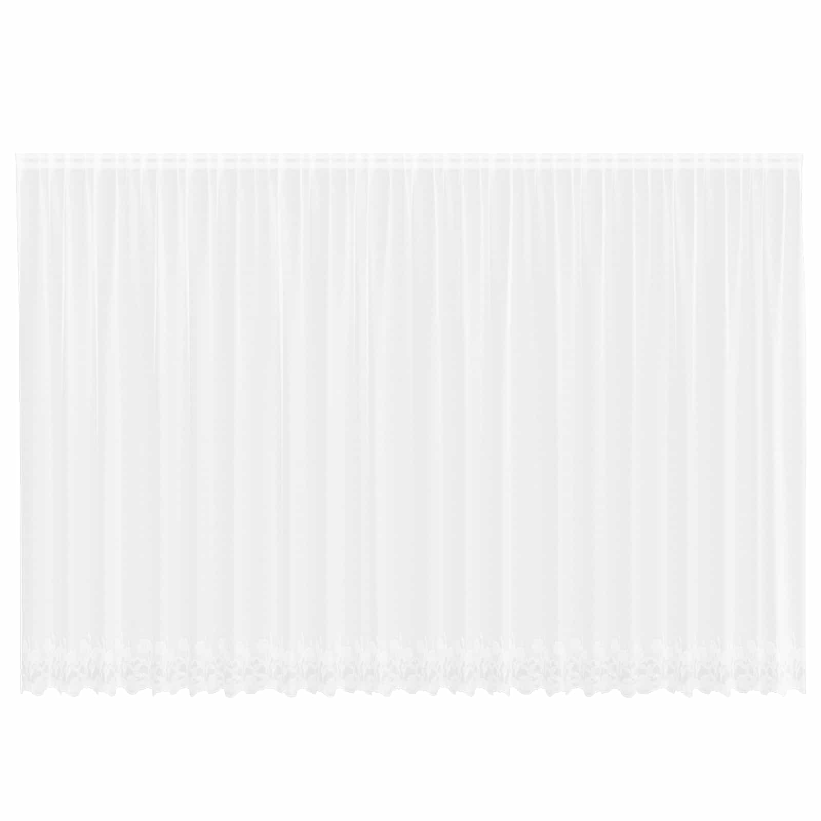 vidaXL Firanka Koronkowa z zasłonami Biały 220 x 600 cm Poliester
