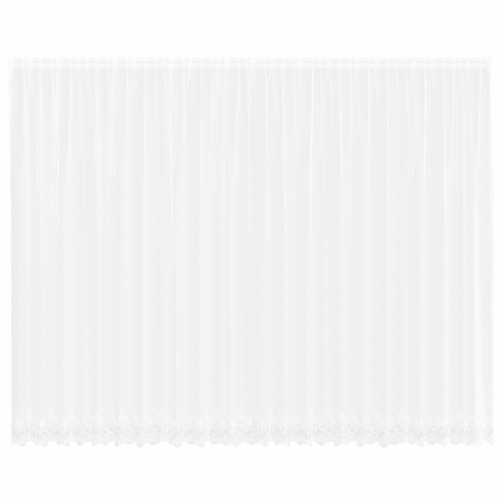 vidaXL Firanka Koronkowa z zasłonami Biały 280 x 600 cm Poliester