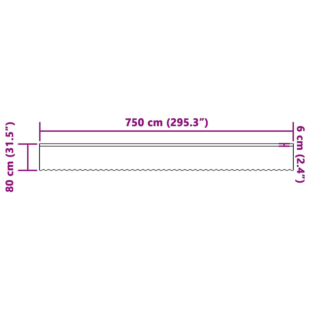 vidaXL Firanka Koronkowa z zasłonami Biały 80 x 750 cm Poliester