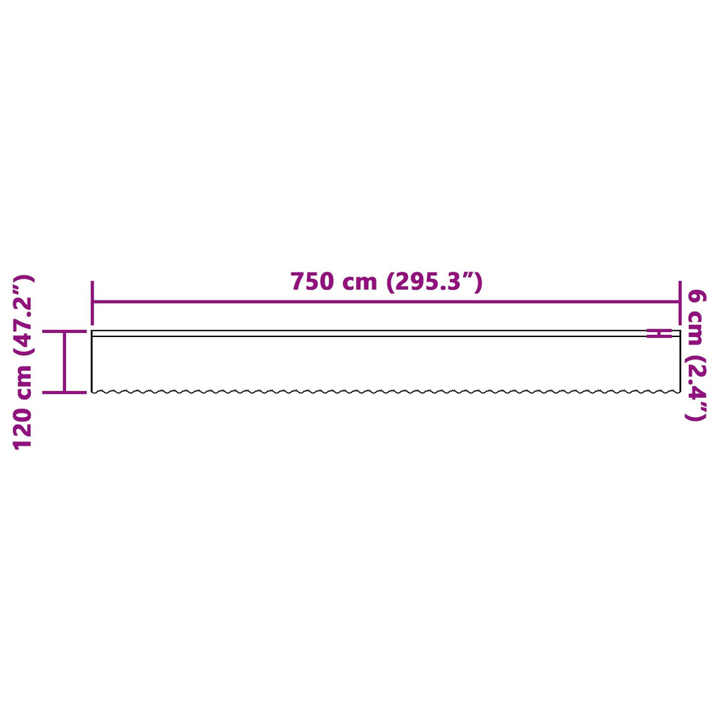 vidaXL Firanka Koronkowa z zasłonami Biały 120 x 750 cm Poliester