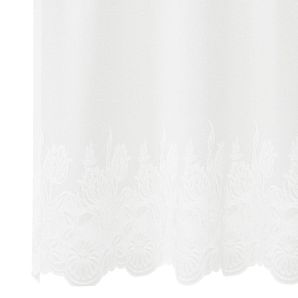 vidaXL Firanka Koronkowa z zasłonami Biały 160 x 750 cm Poliester