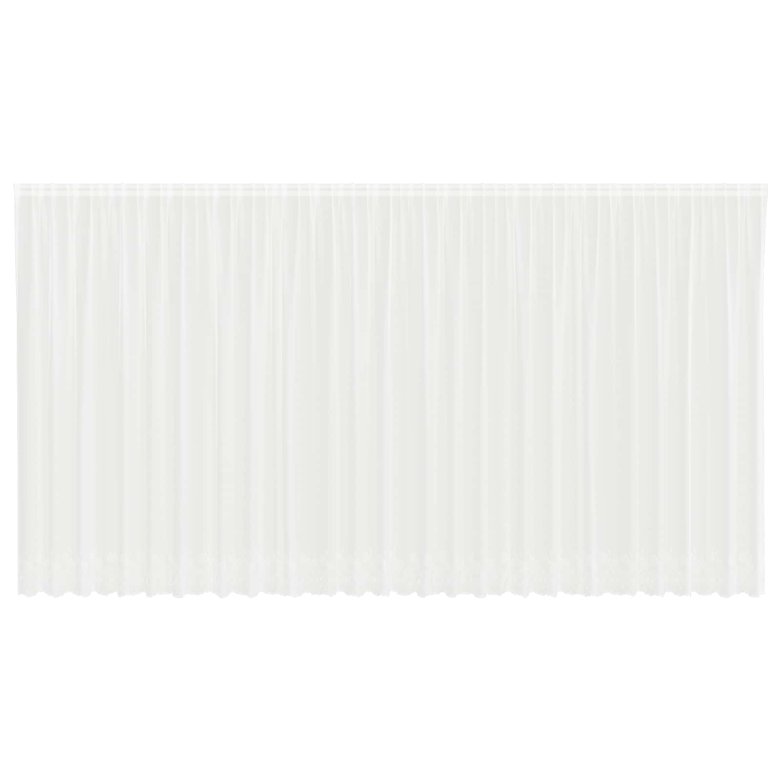 vidaXL Firanka Koronkowa z zasłonami Biały 220 x 750 cm Poliester