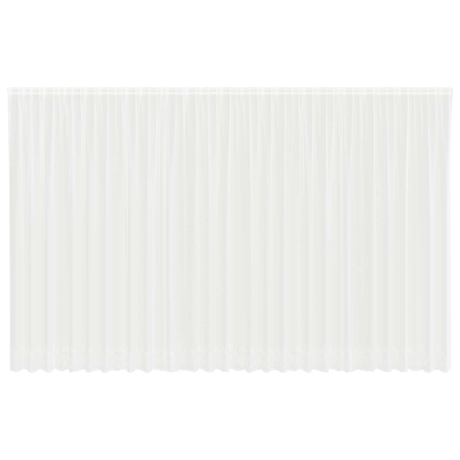 vidaXL Firanka Koronkowa z zasłonami Biały 280 x 750 cm Poliester