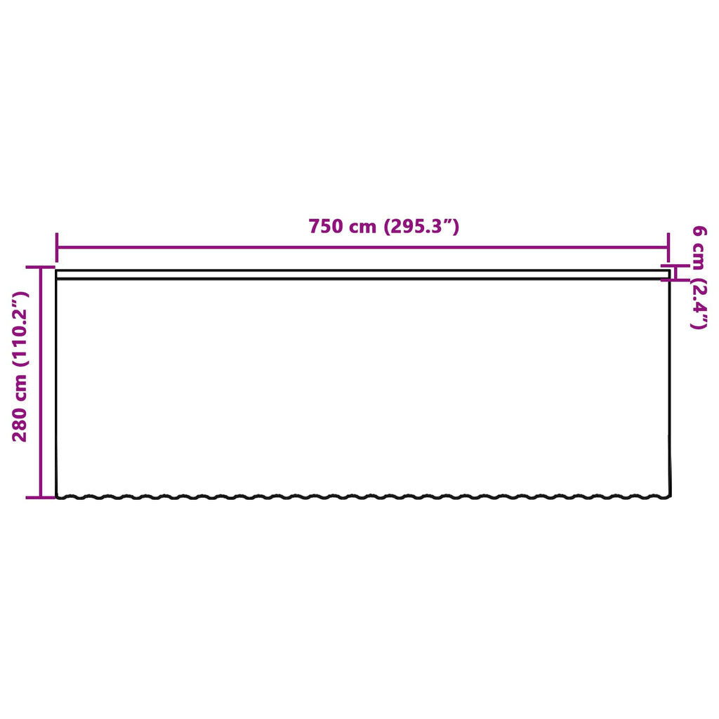 vidaXL Firanka Koronkowa z zasłonami Biały 280 x 750 cm Poliester