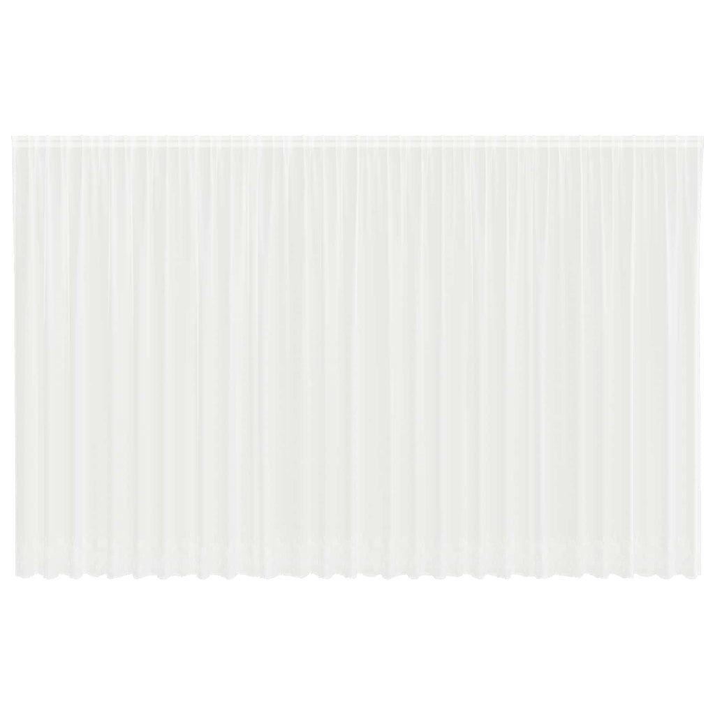 vidaXL Firanka Koronkowa z zasłonami Biały 300 x 750 cm Poliester