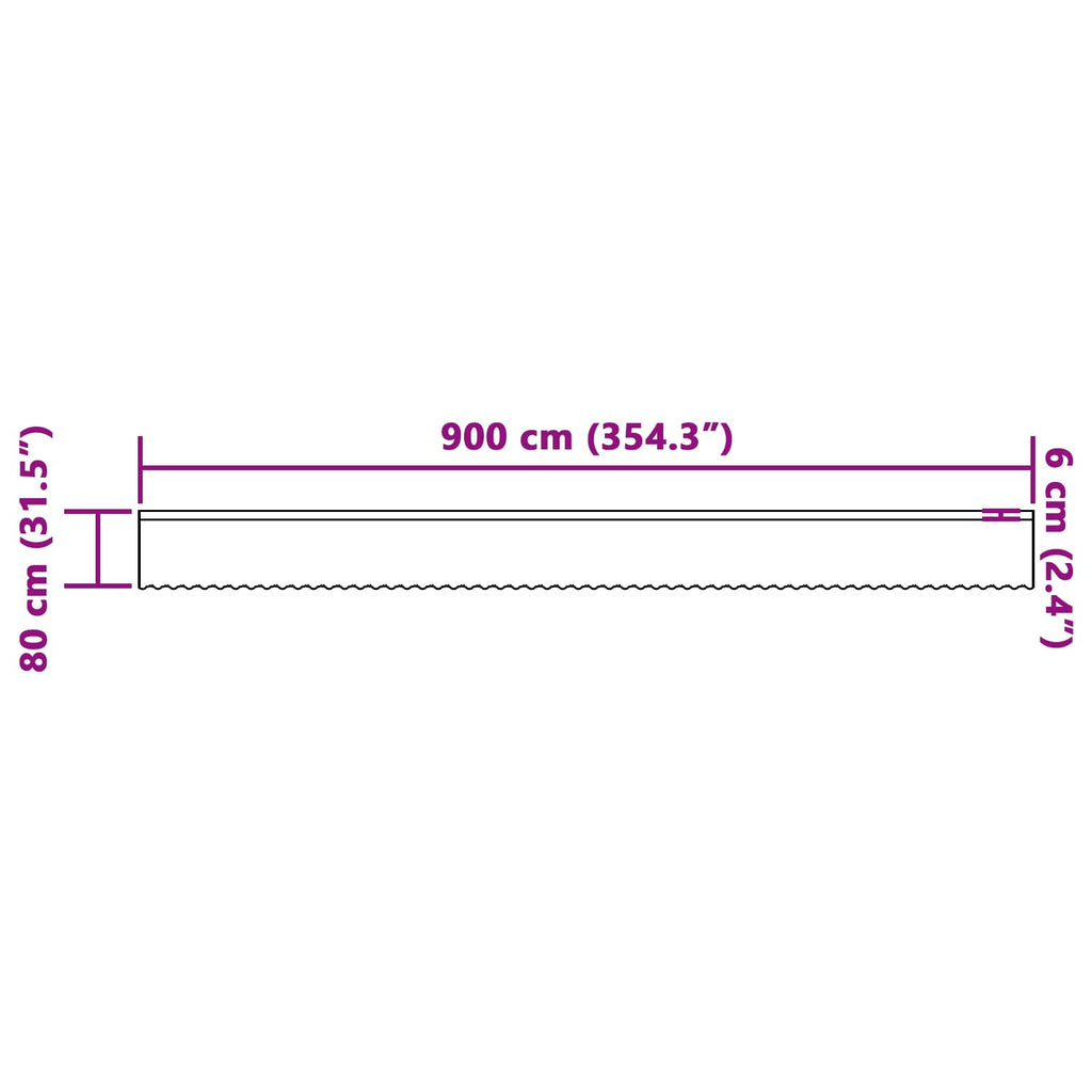 vidaXL Firanka Koronkowa z zasłonami Biały 80 x 900 cm Poliester