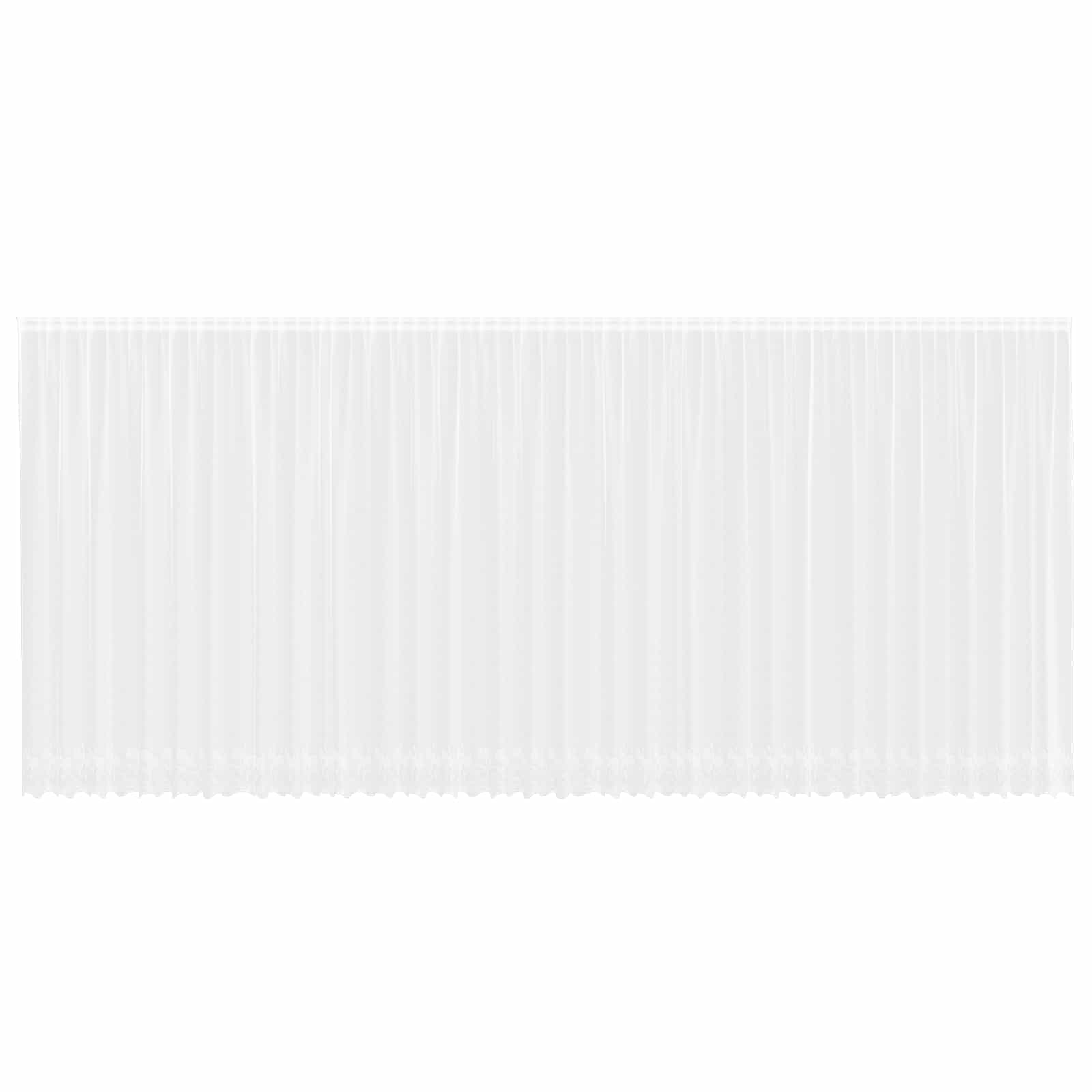 vidaXL Firanka Koronkowa z zasłonami Biały 200 x 900 cm Poliester