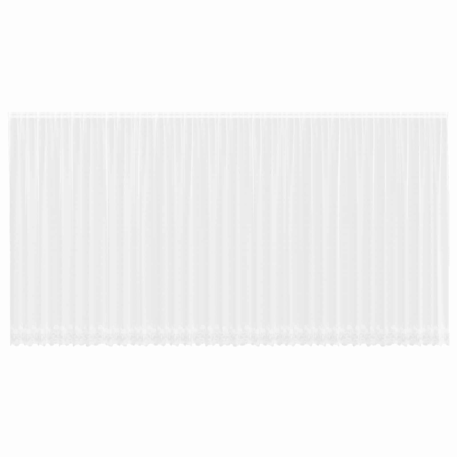 vidaXL Firanka Koronkowa z zasłonami Biały 280 x 900 cm Poliester