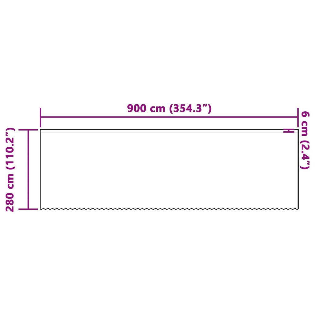 vidaXL Firanka Koronkowa z zasłonami Biały 280 x 900 cm Poliester