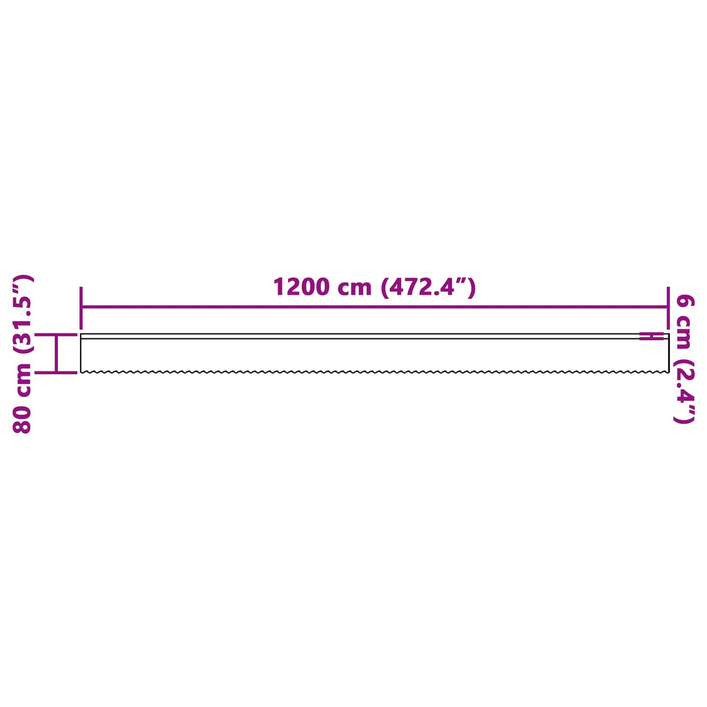 vidaXL Firanka Koronkowa z zasłonami Biały 80 x 1200 cm Poliester